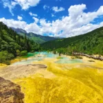 huanglong scenic area terraces