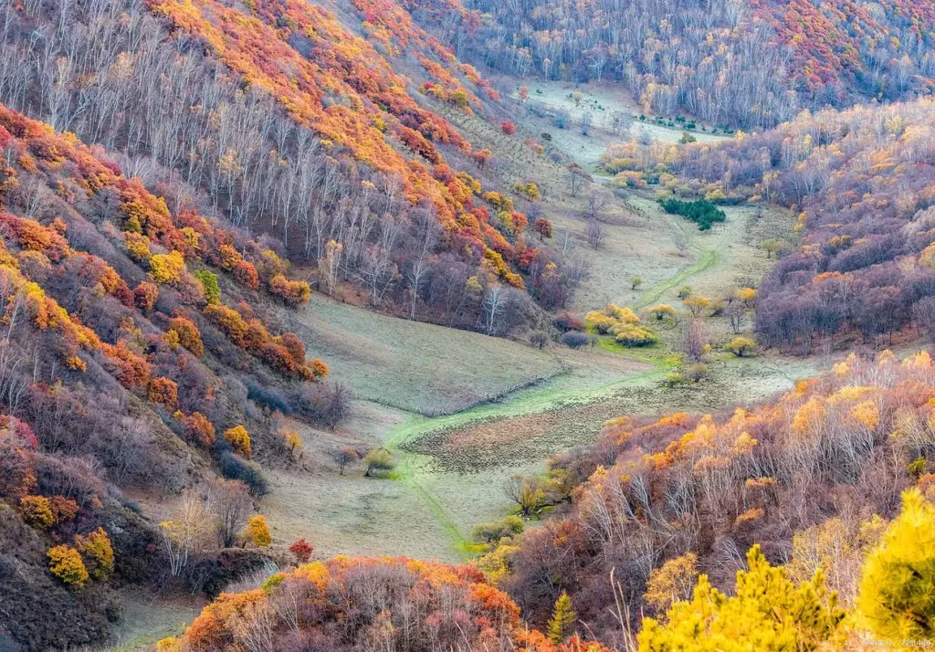 mount siguniang autumn scenery