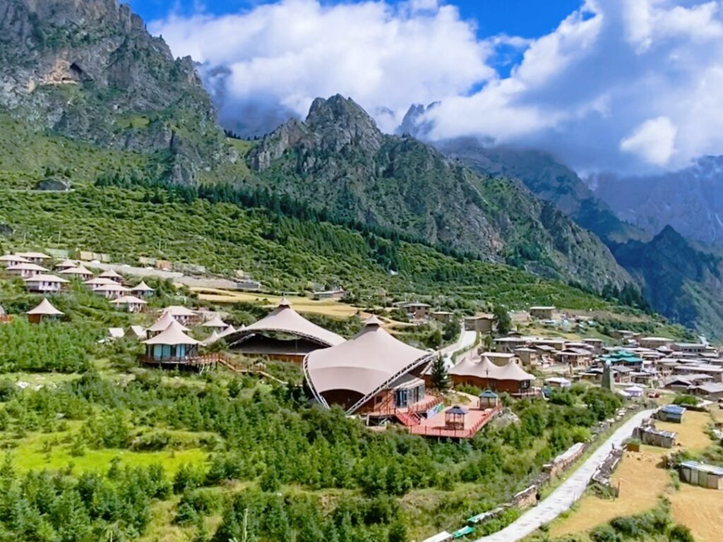 zhagana stone village mountains